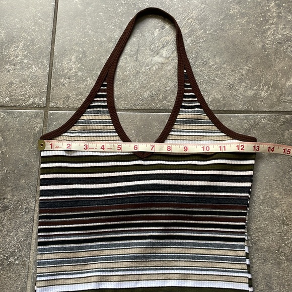 Vintage Striped Halter Top Size S-M - Picture 6 of 7